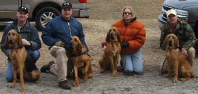 Class Members with bloodhounds in Forseth Georgia Seminar and Central Geogia k-9 Search and Rescue Hosted by Chuck Marks